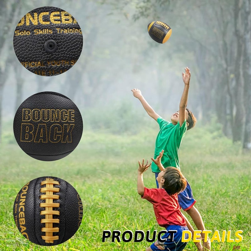 BOUNCEBACK Soft Leather Training Football, Youth Size & Official Size, Fatherless PU PassCatch Solo Enhancing Passing Catching(with Pump) - Image 3